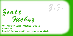 zsolt fuchsz business card
